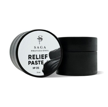 SAGA Professional Relief Paste 05, 5 ml, czarny