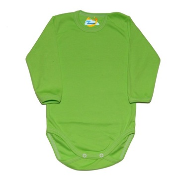 Базовое боди с длинными рукавами зеленое 92