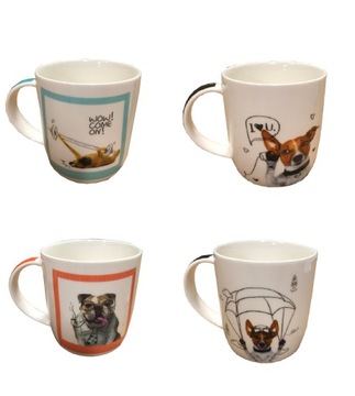 KUBEK PORCELANOWY 370 ML DOGS PREZENTOWY ZABAWNY