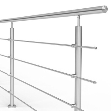 Balustrada nierdzewna model ATLANTA, wypełnienie 4 x Ø12 mm, długość: 5 m