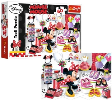 PUZZLE 60 EL MYSZKA MINNIE NA ZAKUPACH TREFL 4+