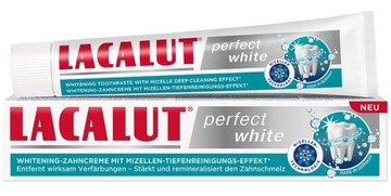 Lacalut Perfect white pasta do zębów, przebarwienia, głębokie oczyszczanie