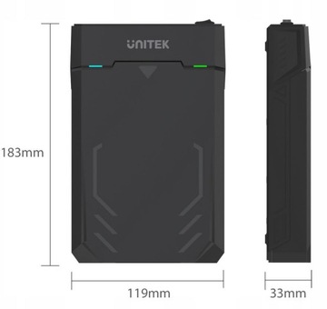 КОРПУС Unitek Y-3035 USB 3.1 для 2,5-дюймового 3,5-дюймового твердотельного накопителя SATA UASP HDD