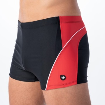 ШОРТЫ ДЛЯ ПЛАВАНИЯ МУЖСКИЕ AQUAWAVE черно-красные XXL