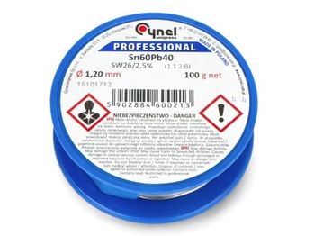 Cyna 1,20mm/100g Sn60Pb40 CYNEL 1,2mm
