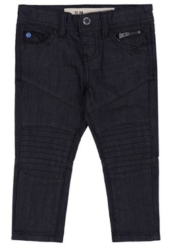 Grafitowe jeansy, niebieski guzik DENIM CO 6-7 lat