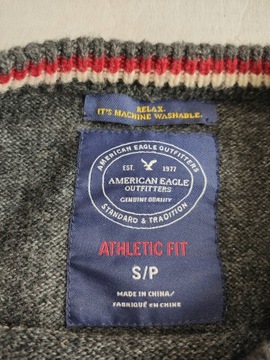 AMERICAN EAGLE Fajny SWETER Wełna mix rozm. S