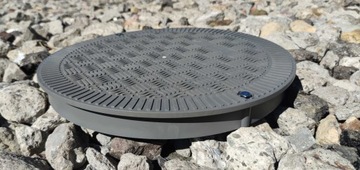 Крышка ПП для гладкой трубы Ø400, люк, крышка закрытого колодца А15