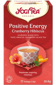 HERBATA YOGI POSITIVE ENERGY CRANBERRY HIBISCUS
