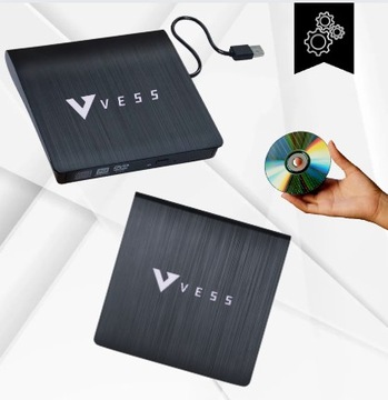 ВНЕШНИЙ ПРИВОД CD-R/DVD-ROM/RW ЗАПИСЫВАТЕЛЬ USB 3.0 ПОРТАТИВНЫЙ ПРОИГРЫВАТЕЛЬ