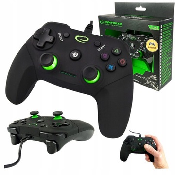 GAMEPAD KONTROLER PAD DO PC PS3 WIBRACJE USB BLACK