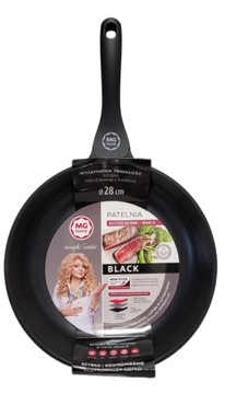 PATELNIA MG home BLACK 28 cm non-stick NIEPRZYWIERAJĄCA Indukcja