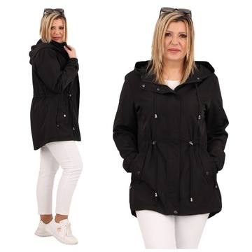LEKKA KURTKA PARKA DAMSKA PRZEJŚCIOWA MODNA NA WIOSNĘ DUŻE ROZMIARY