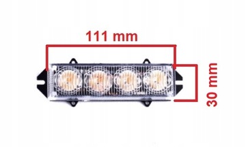STROBOSKOP POMOC DROGOWA KOGUTY LED POMARAŃCZOWY