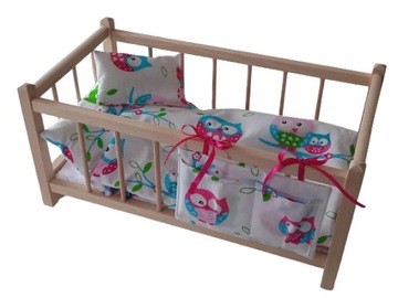 DREWNIANE ŁÓŻECZKO ZESTAW 6 ELEMENTÓW