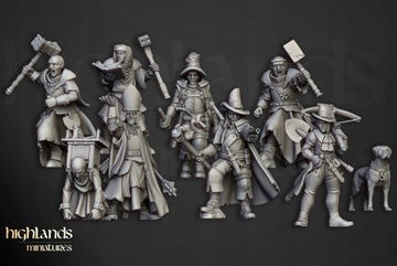 Big Inquisitorial Band x9 Highlands Miniatures 32