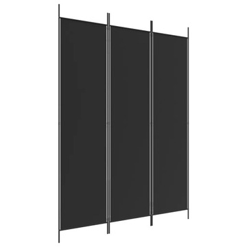 Parawan przegroda 3-panelowa czarna 150x200 cm