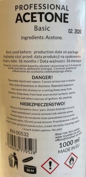 Набор жидкостей для ногтей 2x1л CLEANER + АЦЕТОН