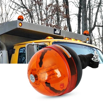 LAMPA OSTRZEGAWCZA KOGUT LED 12V 24V R10 IP65 TRZPIEŃ 3TRYBY HOMOLOGACJA E9