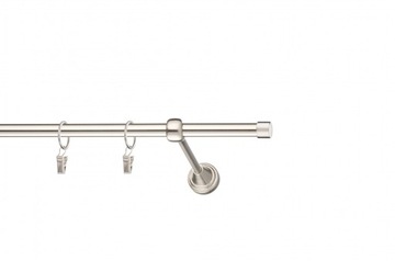 Karnisz metalowy pojedynczy Nikiel 120 cm 19mm Luna rózne wzory