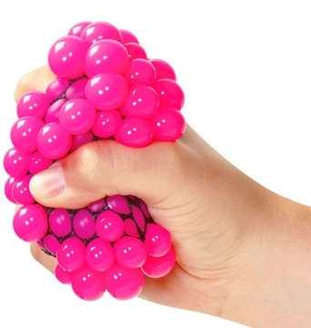 GNIOTEK SQUISHY MESH WINOGRONO FIDGET TOY-s różowy