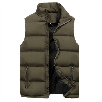 MODNY BEZRĘKAWNIK MĘSKI KAMIZELKA PIKOWANA PUCHOWA R,M-4XL
