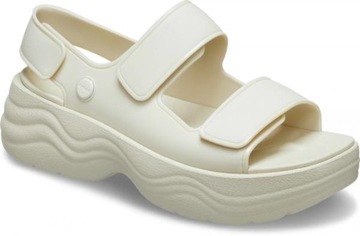 LEKKIE PIANKOWE SANDAŁY CROCS SKYLINE BONE W8 38,5