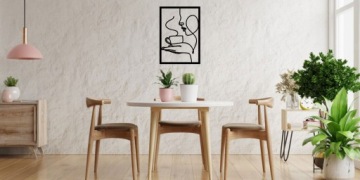 Красивая Ажурная Настенная Картина Женщина Кофе 3D Панно