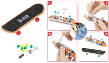 ZESTAW FINGERBOARD SKATEPARK 6w1 DZIECI 6 RAMP + 6 DESKOROLEK + PODSTAWKA