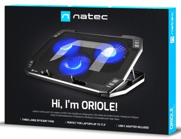 Охлаждающая подставка Natec ORIOLE 15,6-17,3 3xFAN