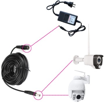 УДЛИНИТЕЛЬ ПОСТОЯННОГО ТОКА 2,1/5,5 мм ДЛЯ СВЕТОДИОДНОЙ ЛЕНТЫ КАБЕЛЬ 5 м