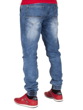 Spodnie męskie jogger jeans W:38 98 CM granat