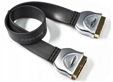 ЕВРО SCART - SCART FLAT FLAT PROLINK ЭКСКЛЮЗИВНЫЙ КАБЕЛЬ TCV7302 0,6 м