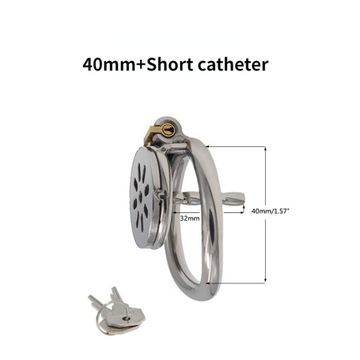 Metal Micro Chastity Cage Flat Penis Lock 3 rozmi