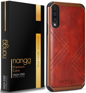 ETUI SKÓRA PANCERNE BIZNES DO GALAXY A50 BRĄZ