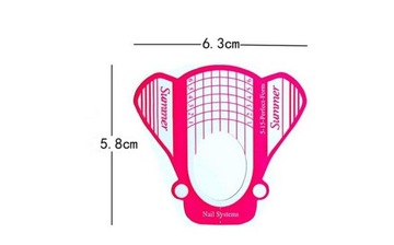 Шаблон ЛЕТО розовый Формы для наращивания ногтей бабочки 100 шт.