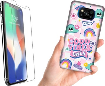 ETUI NA TELEFON XIAOMI POCO X3 MŁODZIEŻOWE MODNE WZORY +SZKŁO