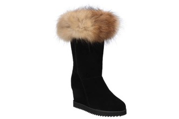 P028 ŚNIEGOWCE EMU BUTY ZIMOWE SKÓRZANE FUTRO C 40