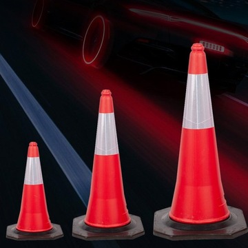 PACHOŁEK DROGOWY OSTRZEGAWCZY TWARDY ODBLASK SŁUPEK WYSOKI ODBLASKOWY 75 CM