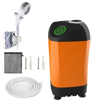 PRYSZNIC TURYSTYCZNY BEZPRZEWODOWY POMPKA LCD CICHY PRZENOŚNY KEMPINGOWY