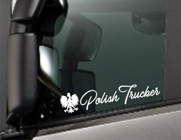 Naklejka na tira busa ciężarówkę POLISH TRUCKER Orzełek *Kolory *44cm