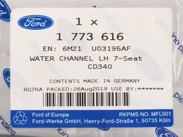 НАКЛАДКА ВНЕШНЕГО ОКНА СЛЕВА ПЕРЕДНЯЯ GALAXY 2006-15_ 1773616 _ 6M21-U03195-AF