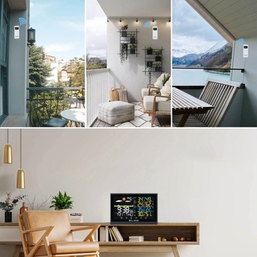 МЕТЕОСТАНЦИЯ МЕТЕО ТЕРМОМЕТР ГИГРОМЕТР ЧАСЫ БУДИЛЬНИК + 3 ДАТЧИКА