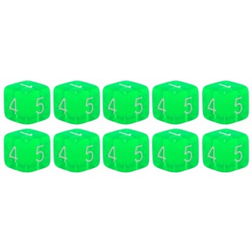 ZESTAW 10 KOSTEK K6 RPG KOŚĆ RADIOAKTYWNA 1,6 CM