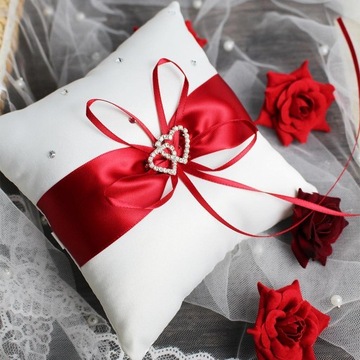 Wedding Crystal Satin Ring Pillow Ring Bearer Ring