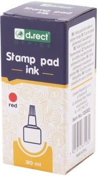 Чернила для штамповки D.Rect, 30 мл, красные, 10 шт.