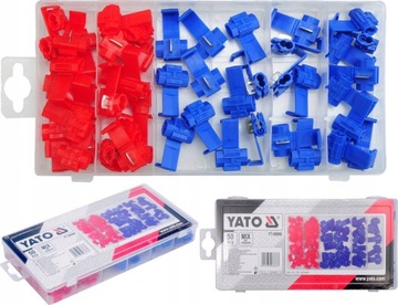 YT-06868 YATO ZESTAW SZYBKOZŁĄCZEK ELEKTRYCZNYCH KABEL ZŁĄCZKI 50 SZT