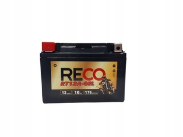 Akumulator motocyklowy żelowy Reco RT12A-GEL YT12A-BS 12V 10Ah 175A