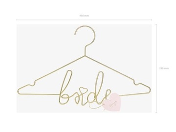 НЕВЕСТА ЗОЛОТАЯ МЕТАЛЛИЧЕСКАЯ ВЕШАЛКА СВАДЕБНОЕ УКРАШЕНИЕ