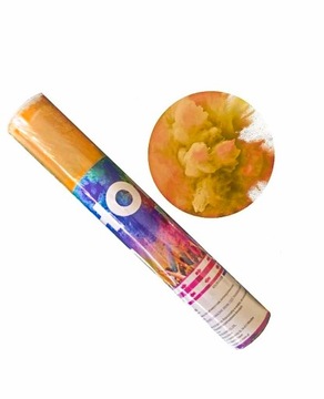 WYRZUTNIA HOLI TUBA 30 cm pomarańczowa HOLI PARTY kolorowy proszek 1 sztuka